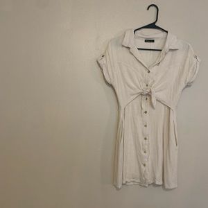 Very J off white tie dress